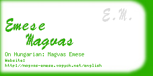 emese magvas business card